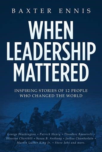 In 2018, Ennis published “When Leadership Mattered:  Inspiring Stories of 12 People Who Changed the World.”  In his book Ennis writes “Great leaders can be found anywhere, from the battlefield to the boardroom to a basketball court.  The leaders in this book refused to bow to the tyranny of the status quo, and with tenacity, boldness and an unshakeable sense of the rightness of their cause, challenged the inevitable.”  The book is available on Amazon.com and Kindle.